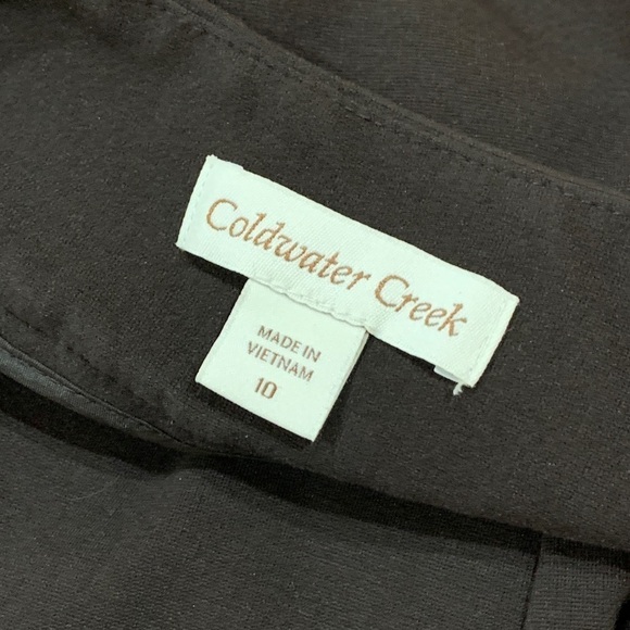 Coldwater Creek Dark Brown A Line Midi Skirt Womens Sz 10 - Picture 8 of 10